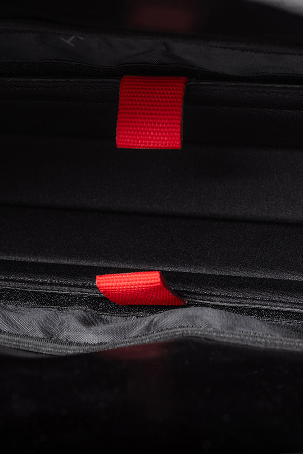 Close-up view of the divider in the main compartment of the Helix Stadium Backpack thumbnail