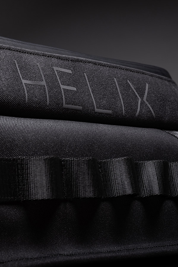 Close-up view of the side attachment loops of the Helix Stadium Backpack thumbnail