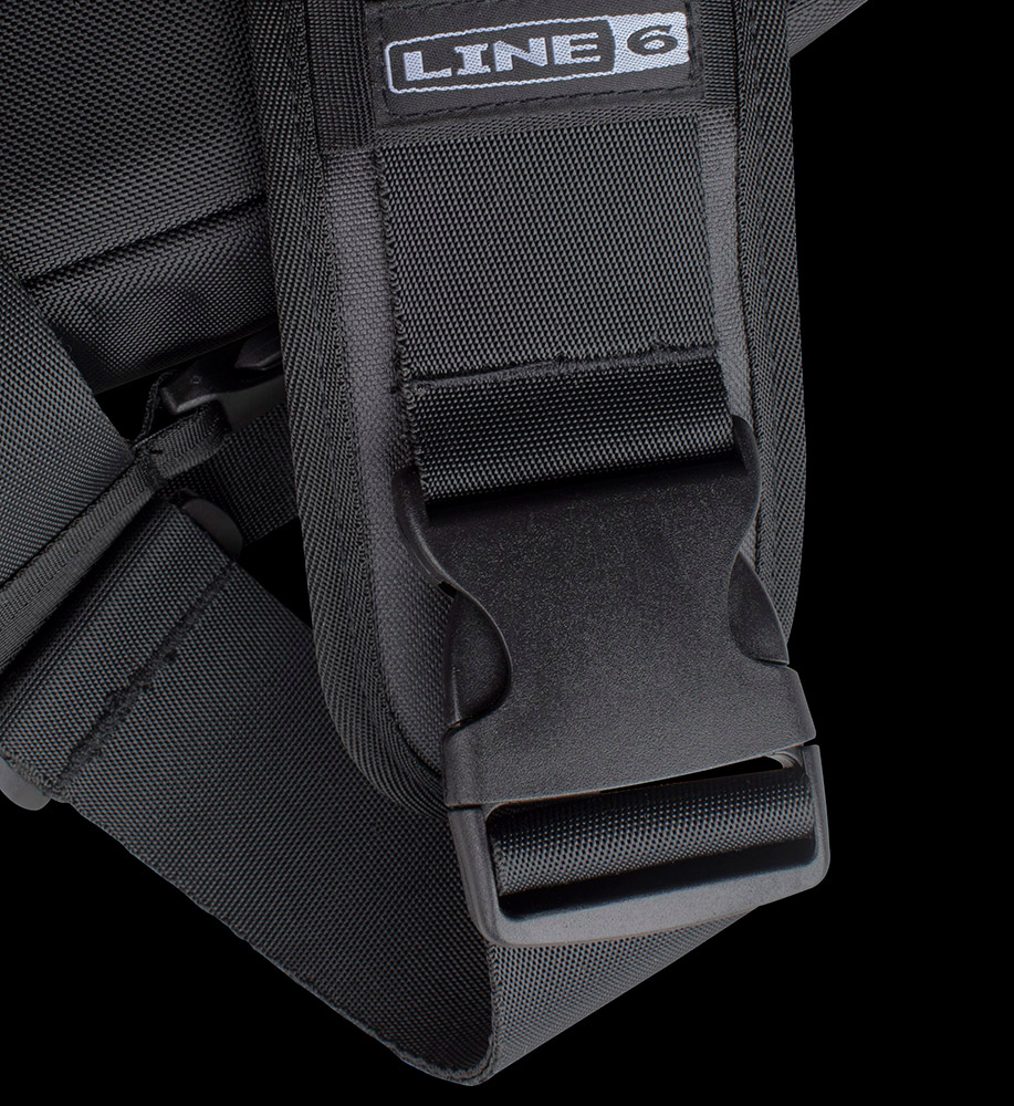 Close-up of strap clip on the HX Messenger Bag