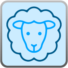 Sheep head outline icon
