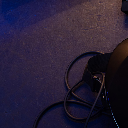 cut up image with guitar cables