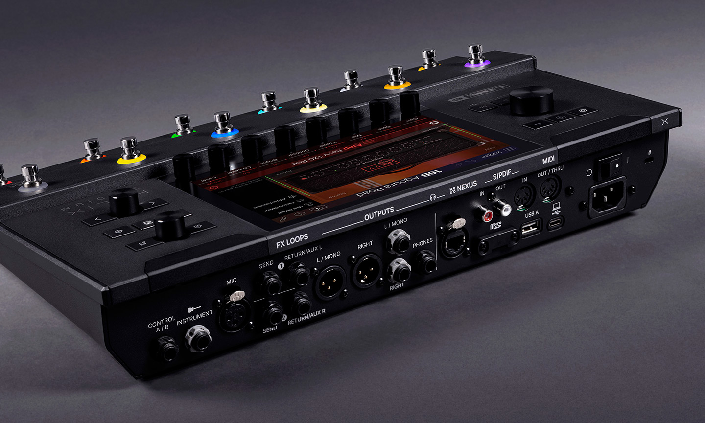 Back view of the Helix Stadium Floor inputs and outputs