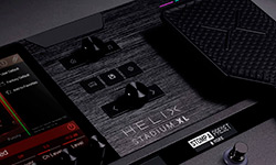 Close-up of Helix Stadium XL logo and knobs on the Helix Stadium XL Floor thumbnail