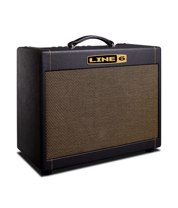 Line 6 DT 25 combo product photo with four voicings and 12